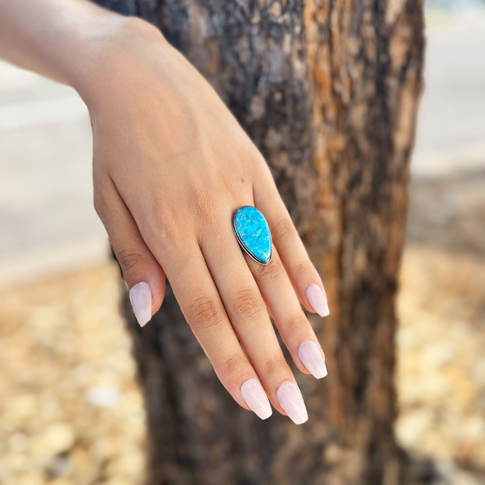 Turquoise Ring Sterling Silver R2219-C75