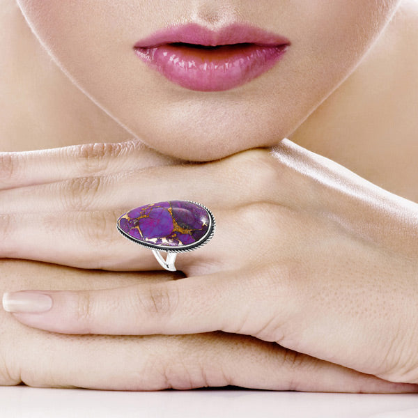 Purple Turquoise Ring Sterling Silver R2219-C77