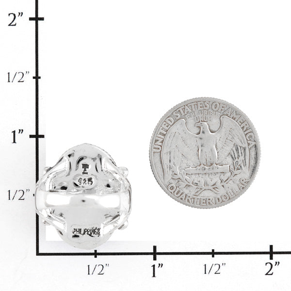 Matrix Turquoise Ring Sterling Silver R2381-C84 (Unisex, Sizes 6-14)