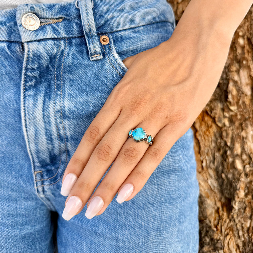Turquoise Ring Sterling Silver R2650-C75