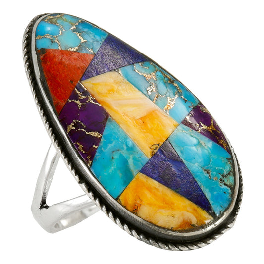 Multicolor Ring Sterling Silver R2219-C01