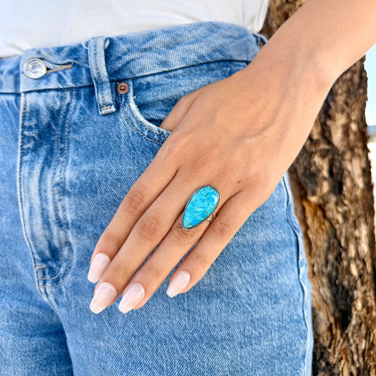 Turquoise Ring Sterling Silver R2219-C75