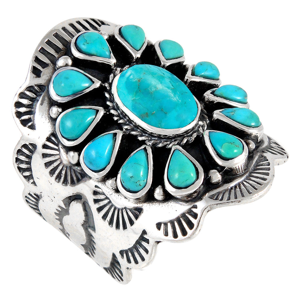Turquoise Ring Sterling Silver R2413-C75