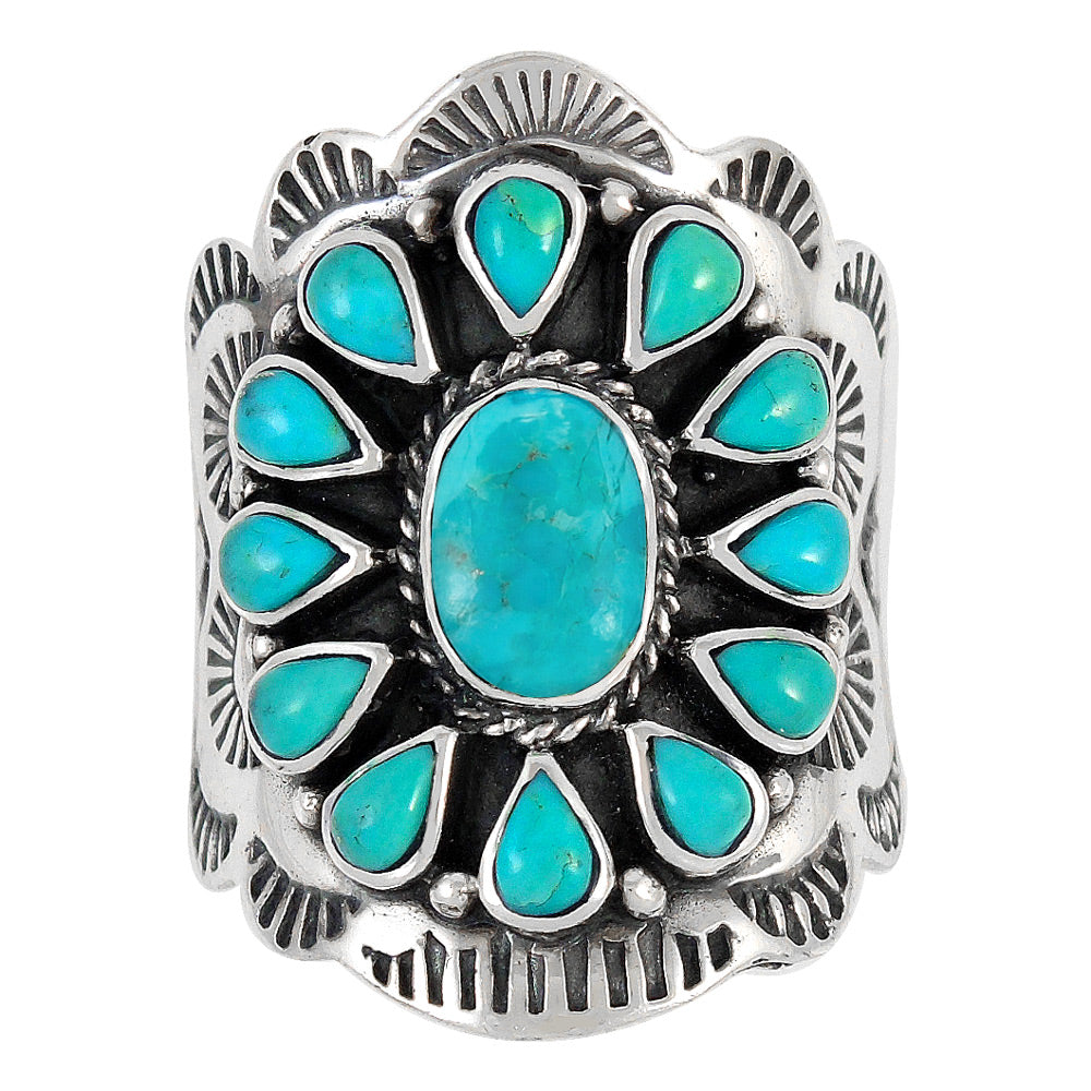 Turquoise Ring Sterling Silver R2413-C75