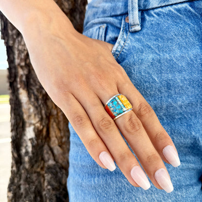 Multicolor Ring Sterling Silver R2432-C00