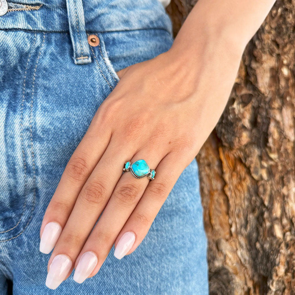 Turquoise Ring Sterling Silver R2650-C75