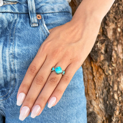 Turquoise Ring Sterling Silver R2650-C75